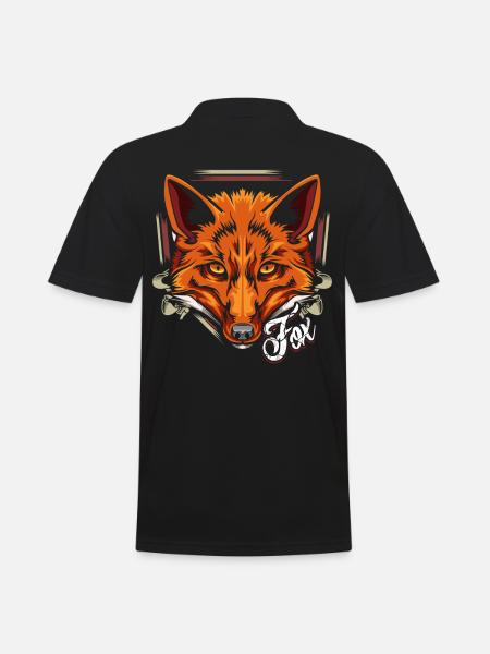Waldbewohner Fuchs Waldtier Tier - Männer Poloshirt - Schwarz