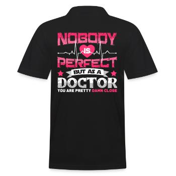 Doctor Medical Doctor - Men's Polo Shirt - black - Back - Kai (181cm)
