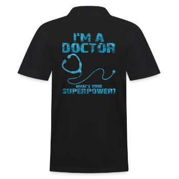 Docteur Héros - Polo Homme - noir - Dos - Kai (181cm)