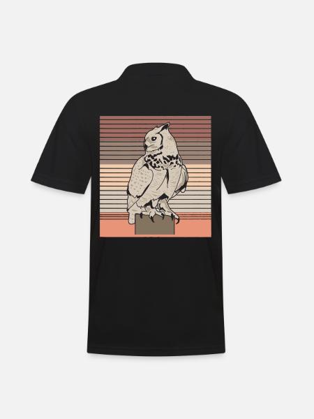 Uhu - Männer Poloshirt - Schwarz
