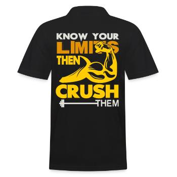 Body building - Men's Polo Shirt - black - Back - Kai (181cm)