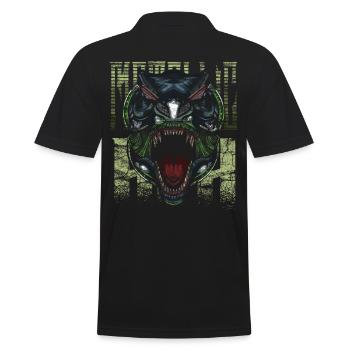 Cyborg Tyrannosaurus Rex Scifi - Männer Poloshirt - Schwarz - Hinten - Kai (181cm)