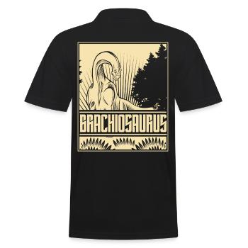 Brachiosaurus Vintage Dino - Polo Homme - noir - Dos - Kai (181cm)