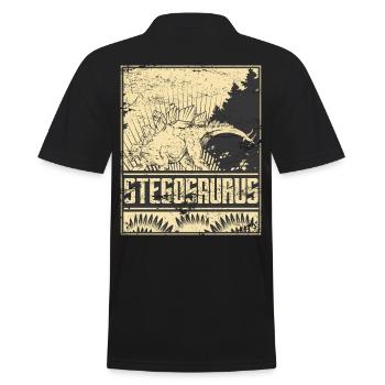 Stegosaurus dinosaur Dinosaruier herbivore - Men's Polo Shirt - black - Back - Kai (181cm)