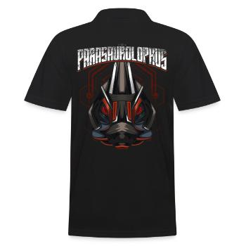 Cyborg Parasaurolophus Dinosaur Scifi - Men's Polo Shirt - black - Back - Kai (181cm)