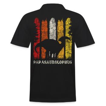 Parasaurolophus dinosaur - Men's Polo Shirt - black - Back - Kai (181cm)