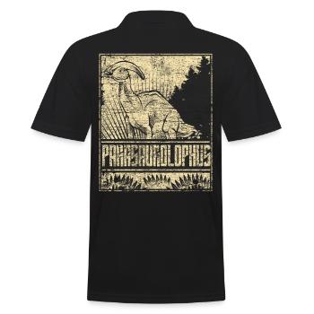 Parasaurolophus Saurier Dinosaruier Herbivore - Männer Poloshirt - Schwarz - Hinten - Kai (181cm)