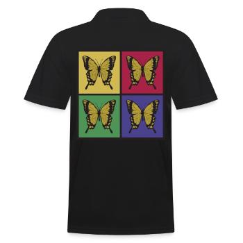 Papillons Pop Art - Polo Homme - noir - Dos - Kai (181cm)