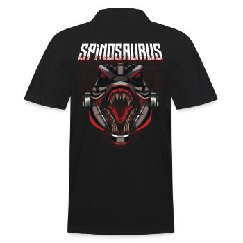 Cyborg Spinosaurus Scifi - Men's Polo Shirt - black - Back - Kai (181cm)
