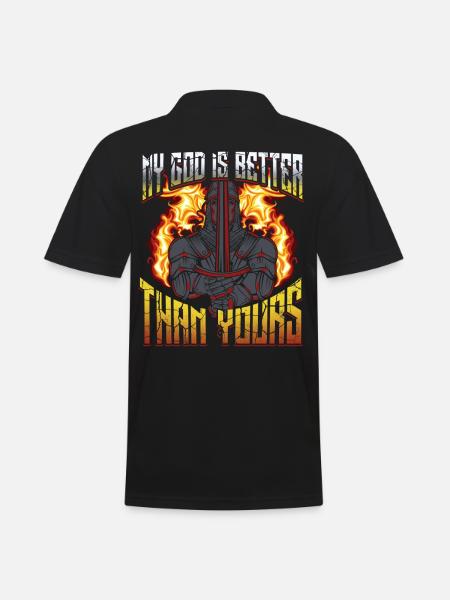 Crusader God - Men's Polo Shirt - black