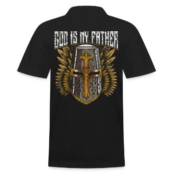 Crusader knight helmet Knight's Order - Men's Polo Shirt - black - Back - Kai (181cm)