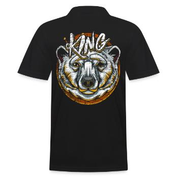 Ours polaire couronne d'ours polaire - Polo Homme - noir - Dos - Kai (181cm)