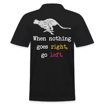 Cheetah disant des énonciations drôles - Polo Homme - noir - Dos - Kai (181cm)