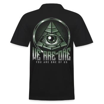 Pyramide Auge Allsehendes Ägypten Antike - Männer Poloshirt - Schwarz - Hinten - Kai (181cm)