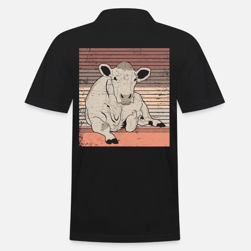 vache - Polo Homme - noir