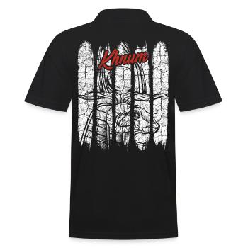 Vintage Style rétro Khnum Silhouette Dieu - Polo Homme - noir - Dos - Kai (181cm)