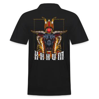 Chenemu Khnum God Deity Fertility Nile - Men's Polo Shirt - black - Back - Kai (181cm)