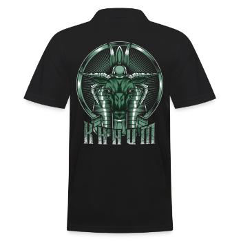 Fertility God Chnum Egyptian Egypt - Men's Polo Shirt - black - Back - Kai (181cm)