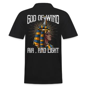 Dieu de l'air shu antiques égyptien divinité - Polo Homme - noir - Dos - Kai (181cm)