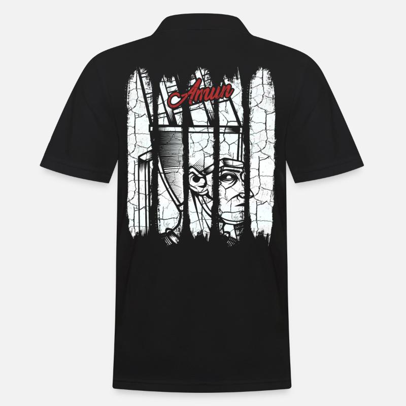 Gott Amun - Männer Poloshirt - Schwarz