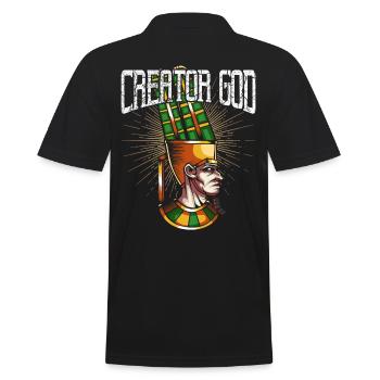 Amun Ägyptischer Gott Schöpfer Mythos - Männer Poloshirt - Schwarz - Hinten - Kai (181cm)