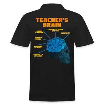 Teacher brain - Men's Polo Shirt - black - Back - Kai (181cm)