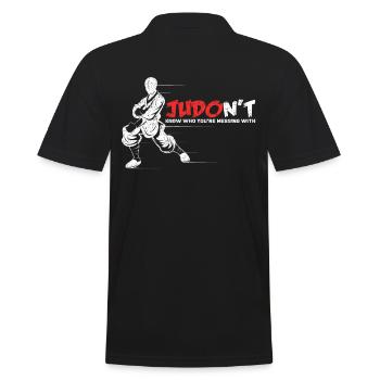 Judo - Männer Poloshirt - Schwarz - Hinten - Kai (181cm)