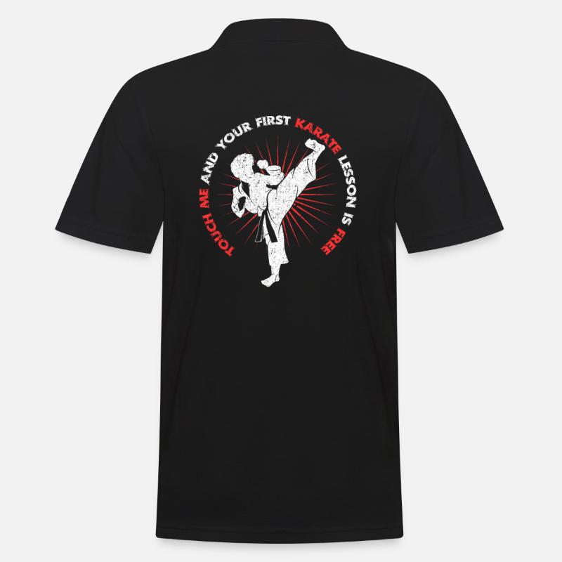 Karate - Männer Poloshirt - Schwarz