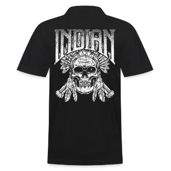 Indio Totenkopf Indianer Totenschädel Häuptling - Polo Homme - noir - Dos - Kai (181cm)