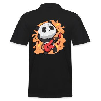 Panda à bascule mignon Panda Kawaii - Polo Homme - noir - Dos - Kai (181cm)