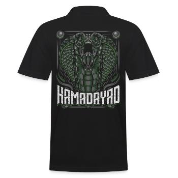 Modern Trendy King Cobra Snake venomous snake - Men's Polo Shirt - black - Back - Kai (181cm)