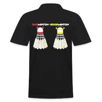 Jeu de flipper badminton badminton pun - Polo Homme - noir - Dos - Kai (181cm)