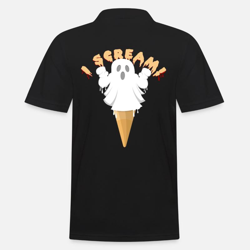 Geist Halloween - Männer Poloshirt - Schwarz