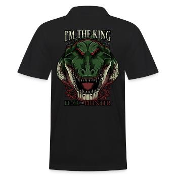 Modern Crocodile Trendy Alligator Africa Predator - Men's Polo Shirt - black - Back - Kai (181cm)