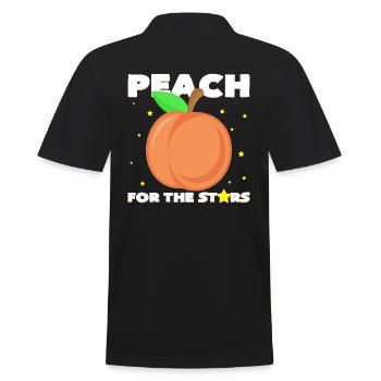 Peach pun - Men's Polo Shirt - black - Back - Kai (181cm)