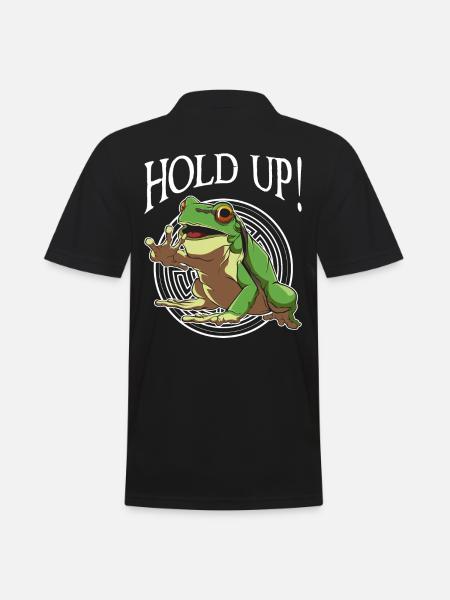 Frosch - Männer Poloshirt - Schwarz