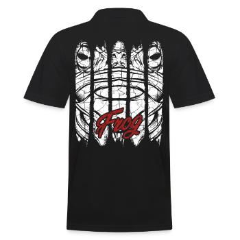 Frosch - Männer Poloshirt - Schwarz - Hinten - Kai (181cm)