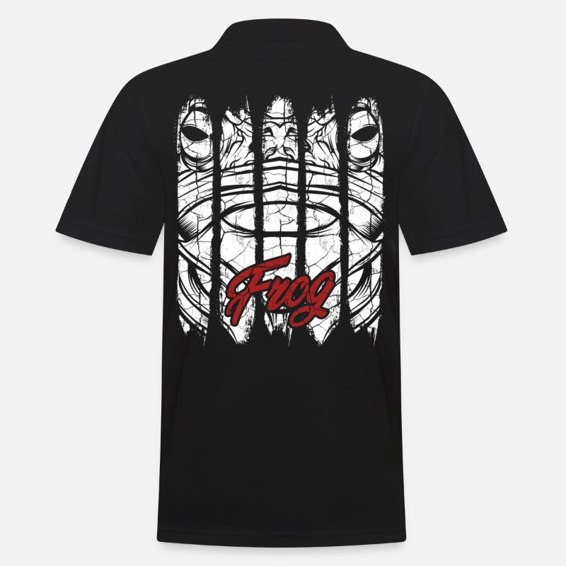Frosch - Männer Poloshirt - Schwarz