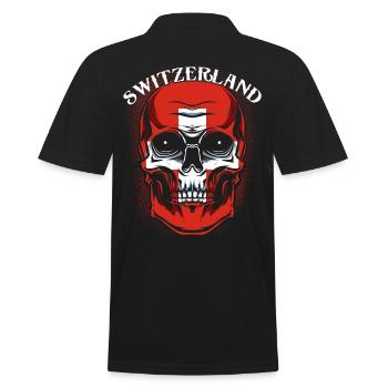 Tête de mort suisse - Polo Homme - noir - Dos - Kai (181cm)