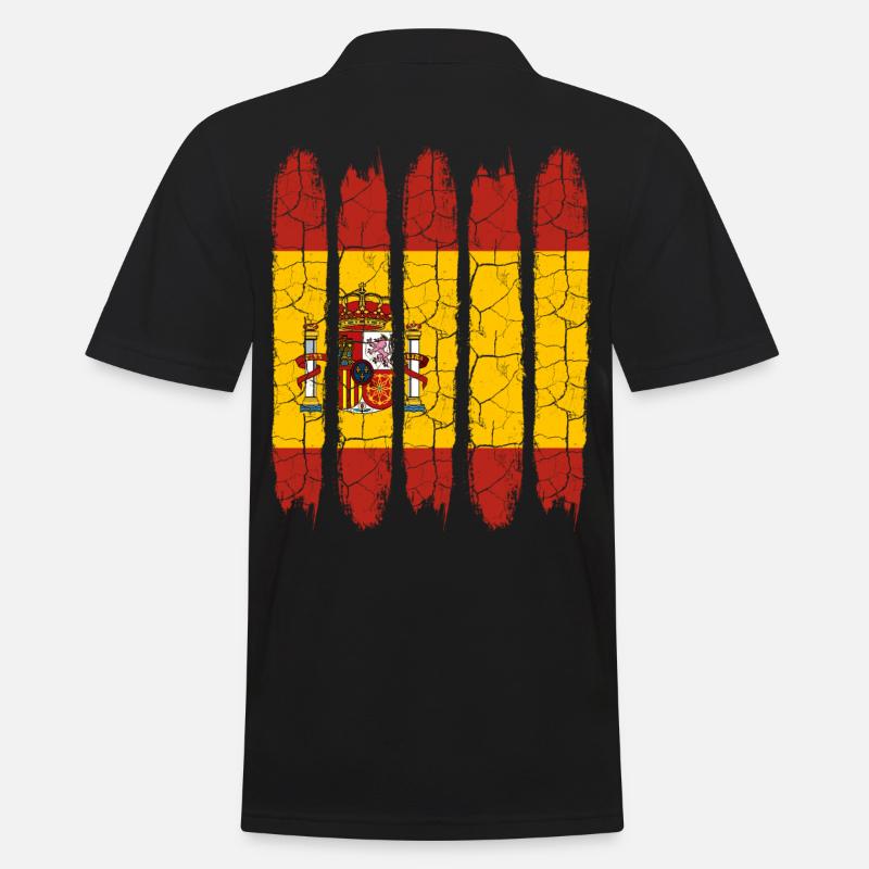 Spanien - Männer Poloshirt - Schwarz