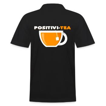 Tee - Männer Poloshirt - Schwarz - Hinten - Kai (181cm)