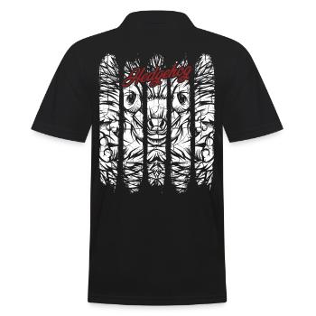 Igel - Männer Poloshirt - Schwarz - Hinten - Kai (181cm)