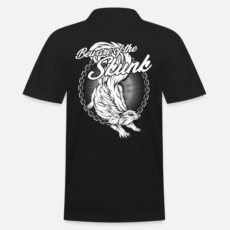 Stinktier - Männer Poloshirt - Schwarz