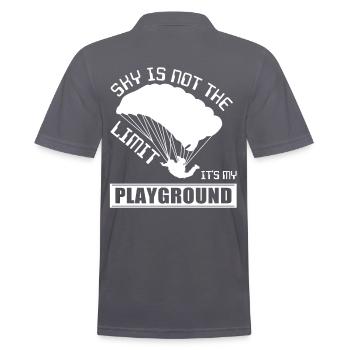 Skydiving - Men's Polo Shirt - charcoal grey - Back - Nico (186cm)
