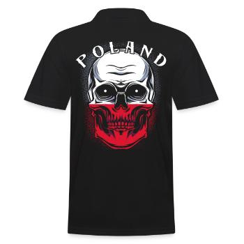 Polen - Männer Poloshirt - Schwarz - Hinten - Kai (181cm)