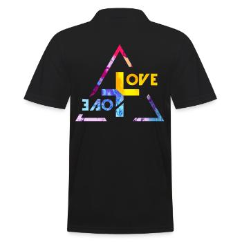 Jesus - Männer Poloshirt - Schwarz - Hinten - Kai (181cm)