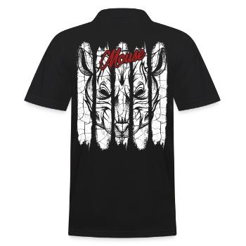 Maus - Männer Poloshirt - Schwarz - Hinten - Kai (181cm)