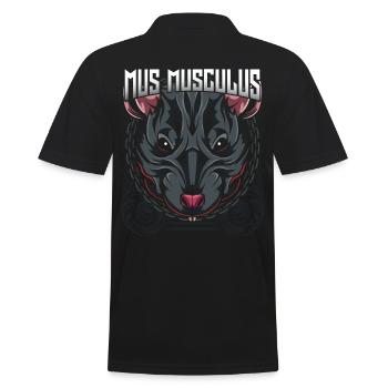 Maus - Männer Poloshirt - Schwarz - Hinten - Kai (181cm)