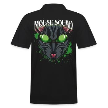 Maus - Männer Poloshirt - Schwarz - Hinten - Kai (181cm)