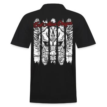 Chinesischer Drache - Männer Poloshirt - Schwarz - Hinten - Kai (181cm)